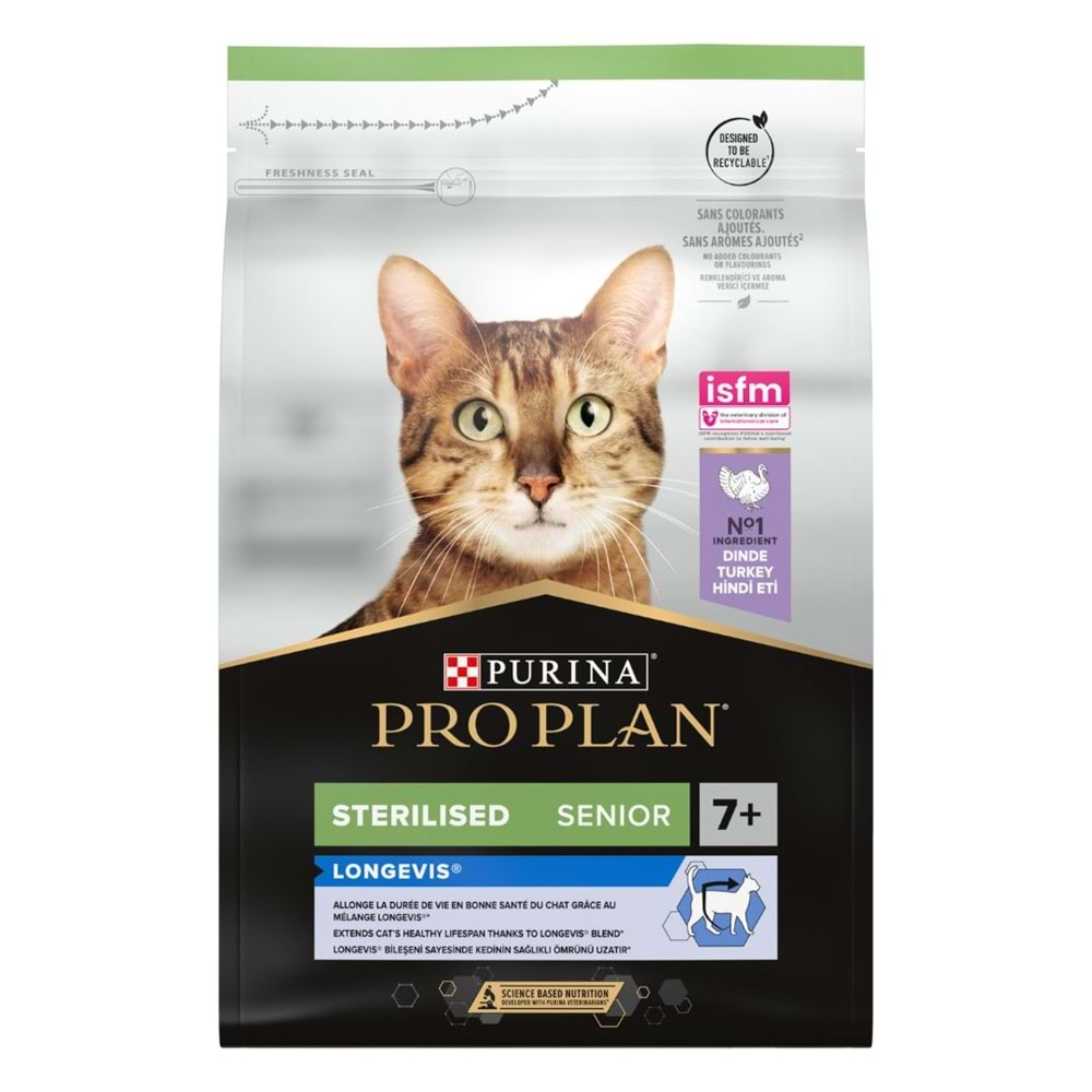 Pro Plan Sterlised Senior +7 Hindili Kedi Maması 3 kg