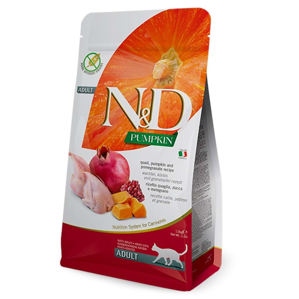 N&D Balkabaklı Adult Kedi Maması 1.5 Kg (Bıldırcın&Nar)