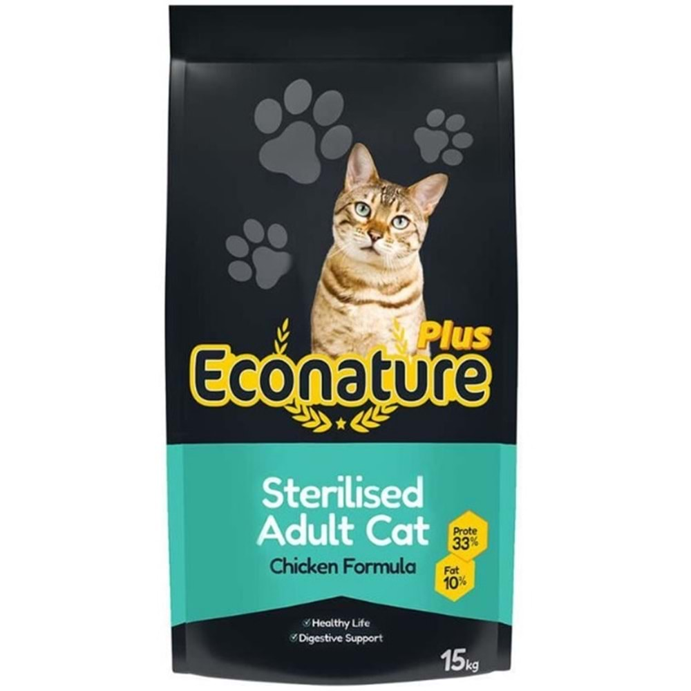 Econature Sterilised Kedi Maması 1 Kg (Tavuklu)