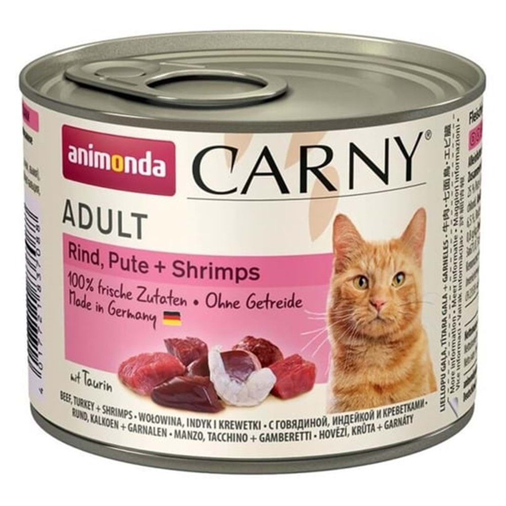 Animonda Carny Hindi Etli Ve Karidesli Konserve Kedi Maması 200 gr