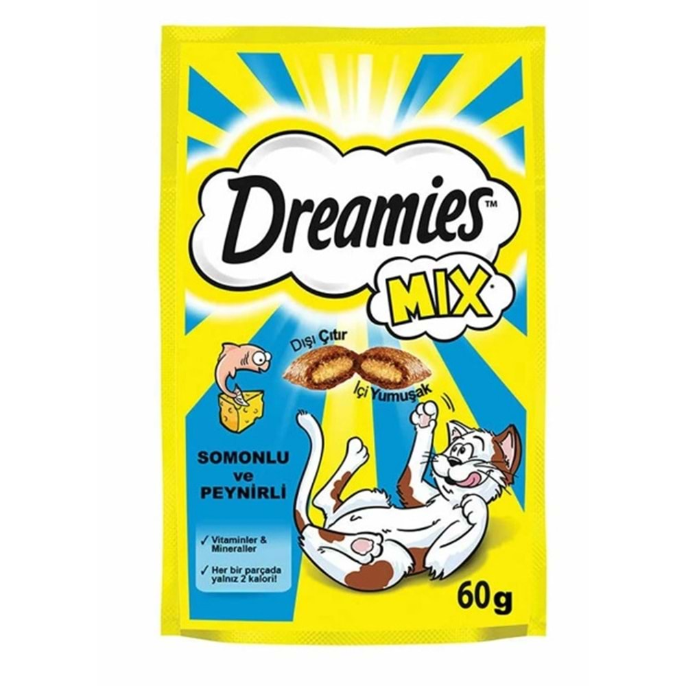 Dreamies Mix Kedi Ödül Bisküvisi 60 Gr. (Somon&Peynir)