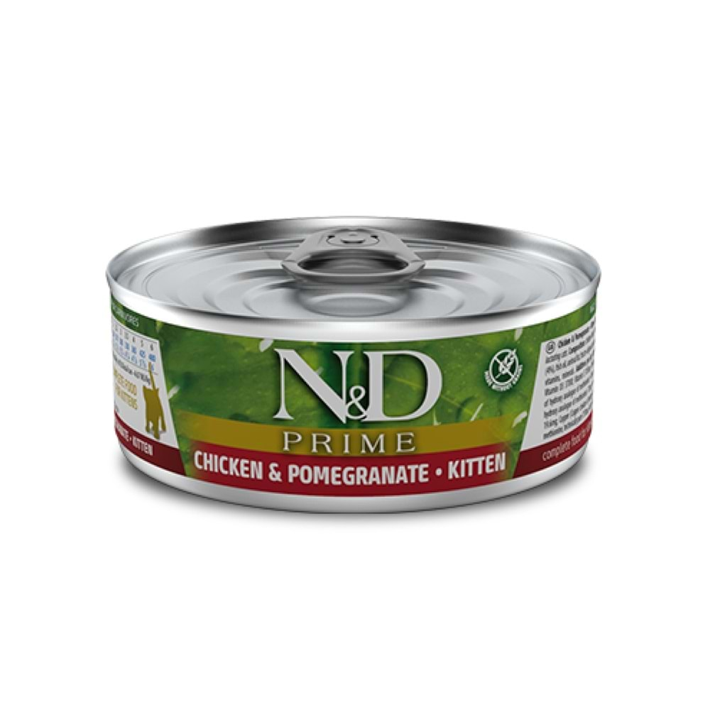 N&D Tahılsız Kitten Kedi Konservesi 80 Gr. (Tavuk&Nar)