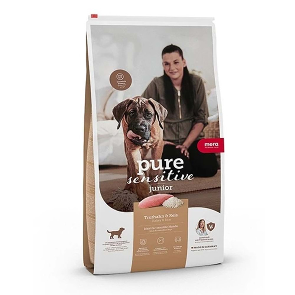 Mera Pure Sensitive M/Maxi Junior Köpek Maması 4 Kg (Hindi&Pirinç)