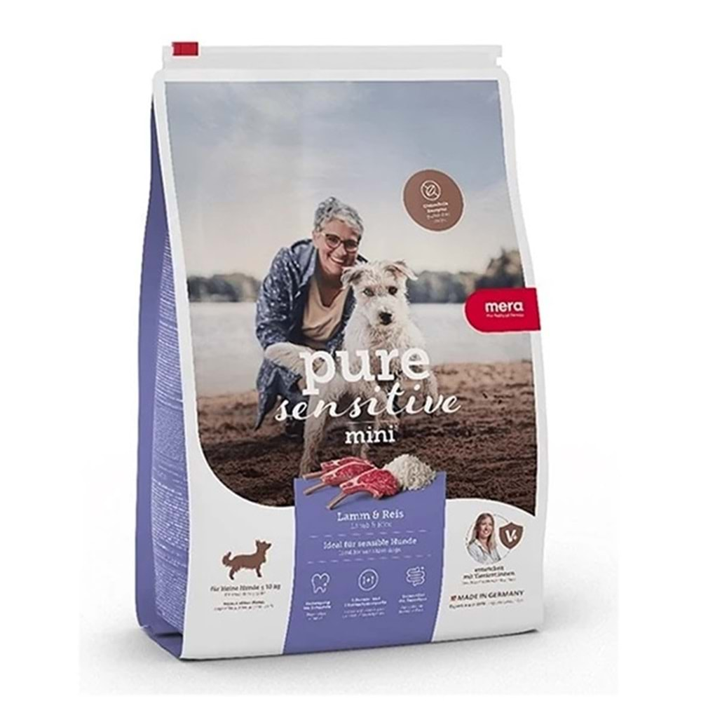 Mera Pure Sensitive S/Mini Adult Köpek Maması 4 Kg (Kuzu&Pirinç)