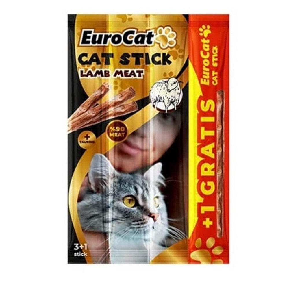 Eurocat Cat Stick Kuzu Etli 3+1 / 4x5 Gr