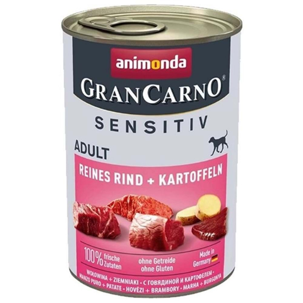 Animonda GranCarno Sensitive Adult Köpek Konservesi 400 Gr. (Sığır&Patates)