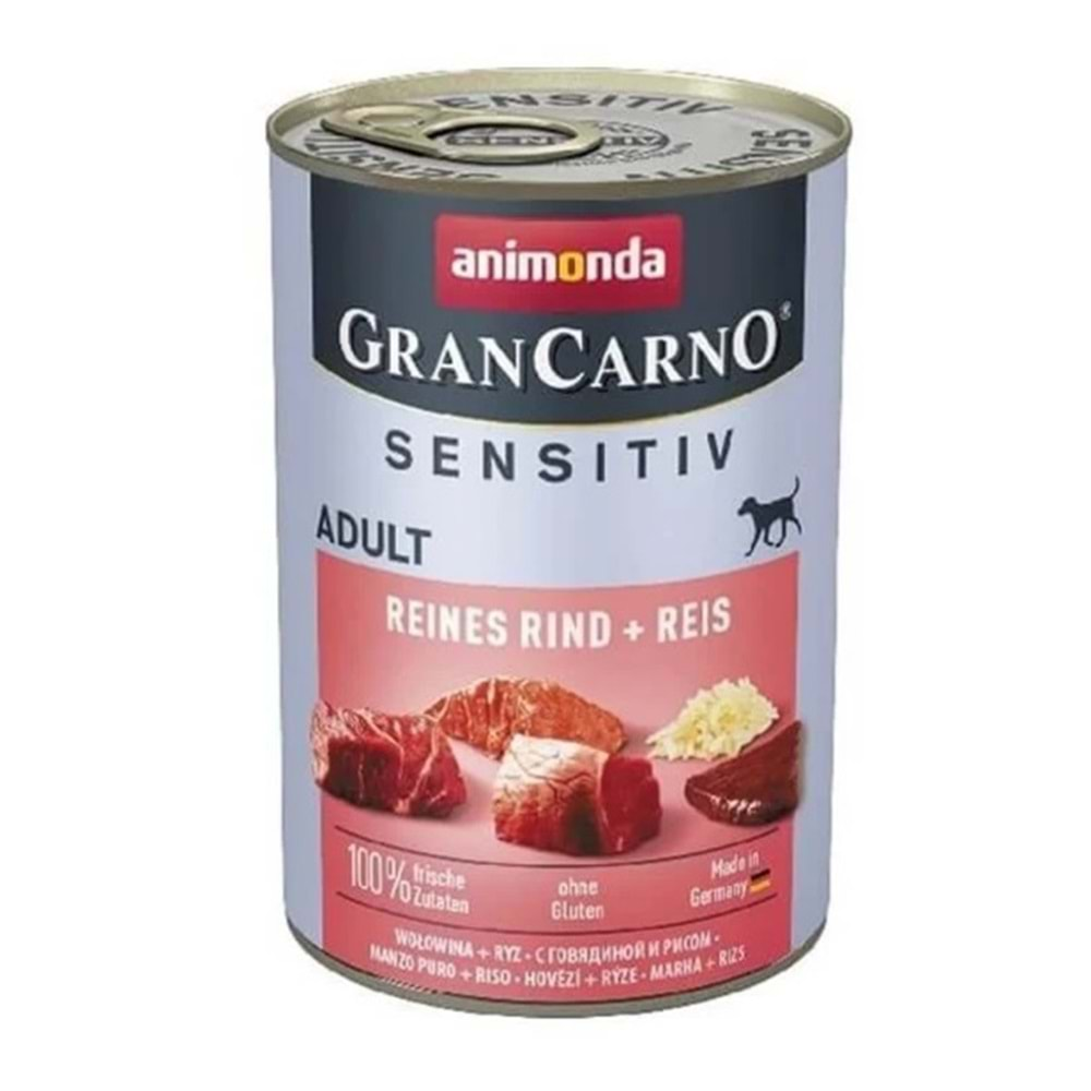 Animonda GranCarno Sensitive Adult Köpek Konservesi 400 Gr. (Sığır&Pirinç)