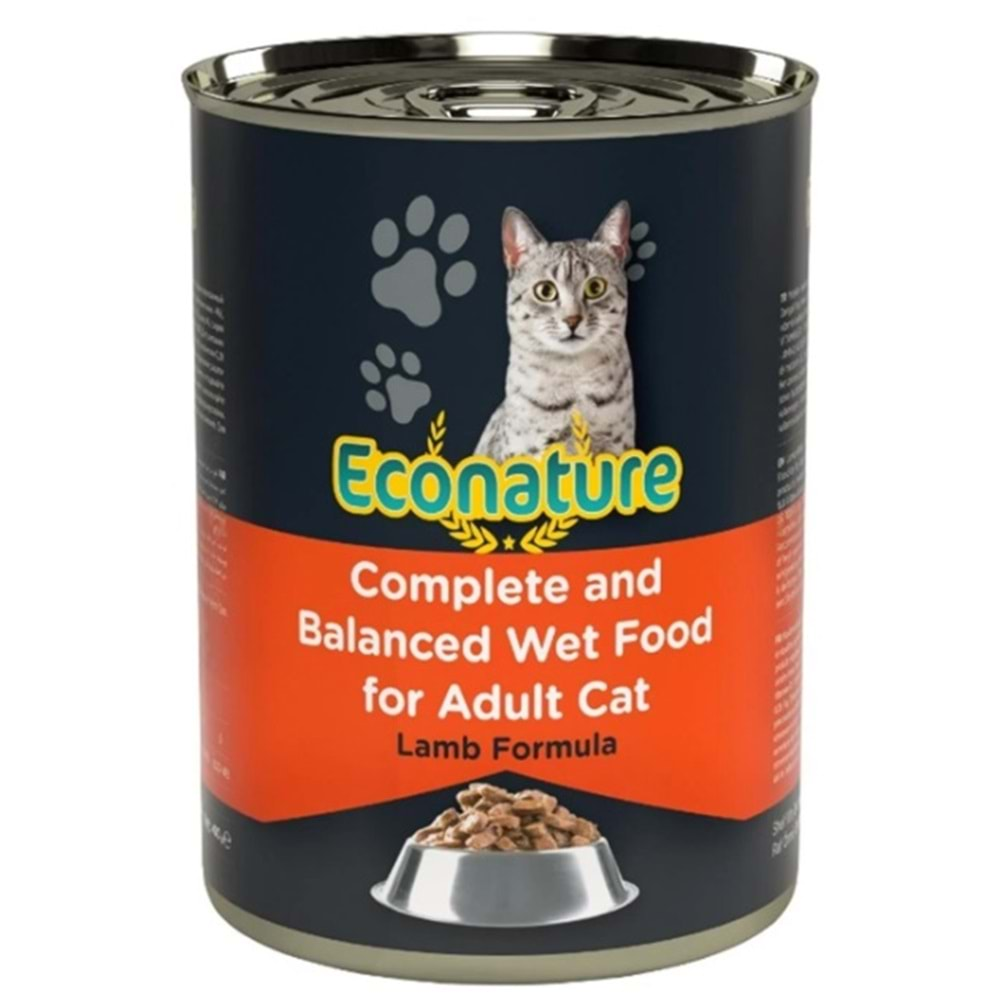 Econature Yetişkin Kedi Kuzu Etli 400gr