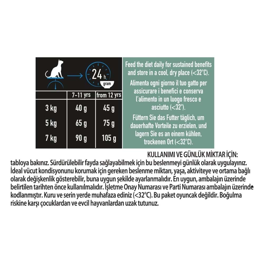 Pro Plan LiveClear +7 Hindili Alerjen Azaltan Kısırlaştırılmış Yaşlı Kedi Maması 1,4kg