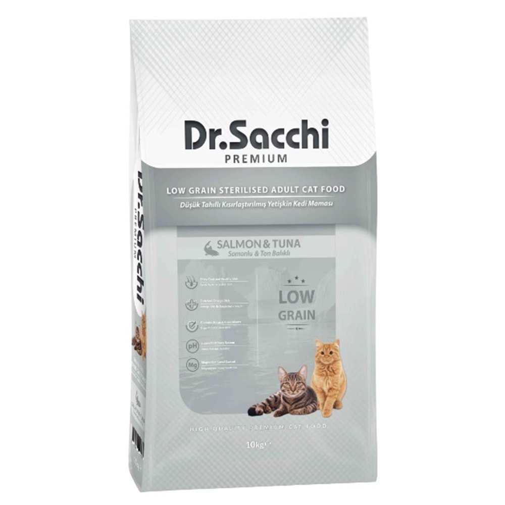 Dr.Sacchi Sterilised Kedi Maması 1 Kg (Somon&Ton Balığı)