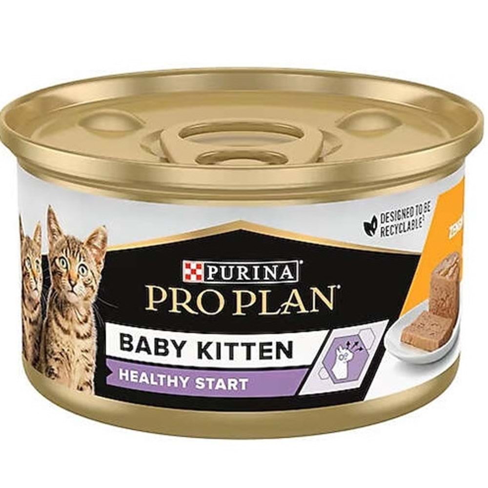 Pro Plan Baby Kitten Tavuklu Yeni Doğan Yavru Kedi Konservesi 85gr