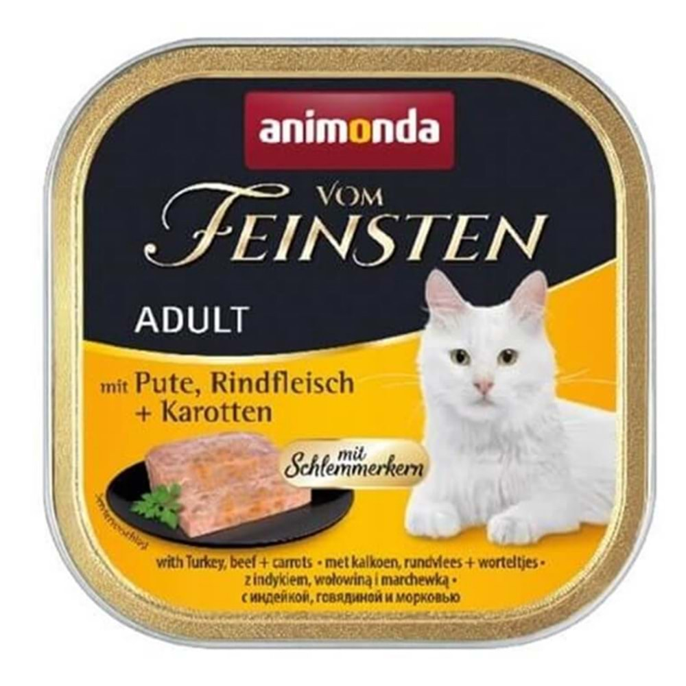 Animonda Wom Feinsten Gourmet Adult Konserve 100 Gr. (Sığır-Hindi)