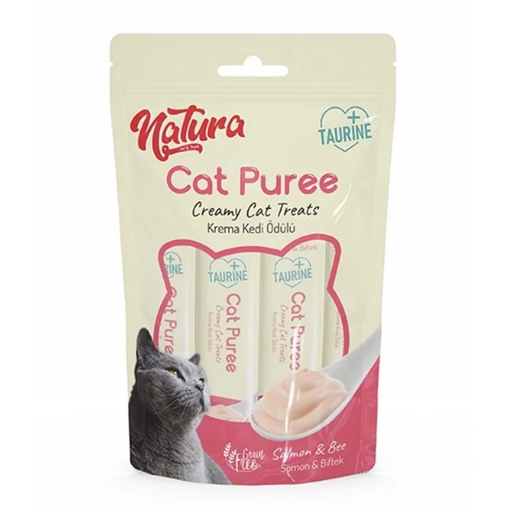 Natura Cat pure Salmon&Beef Kedi Sıvı Ödül 5x12 Gr.