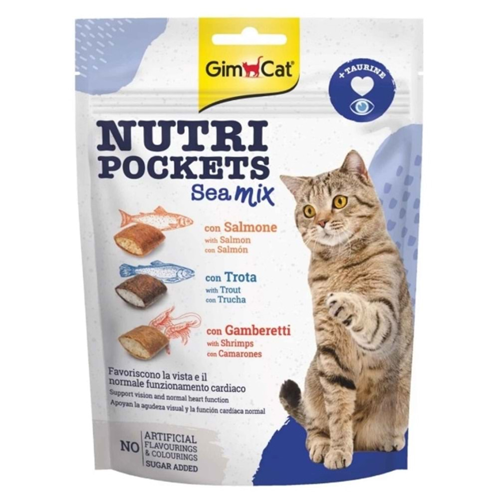 Gimcat Nutri Pockets Sea Mix Kedi Ödül Maması 150 Gr