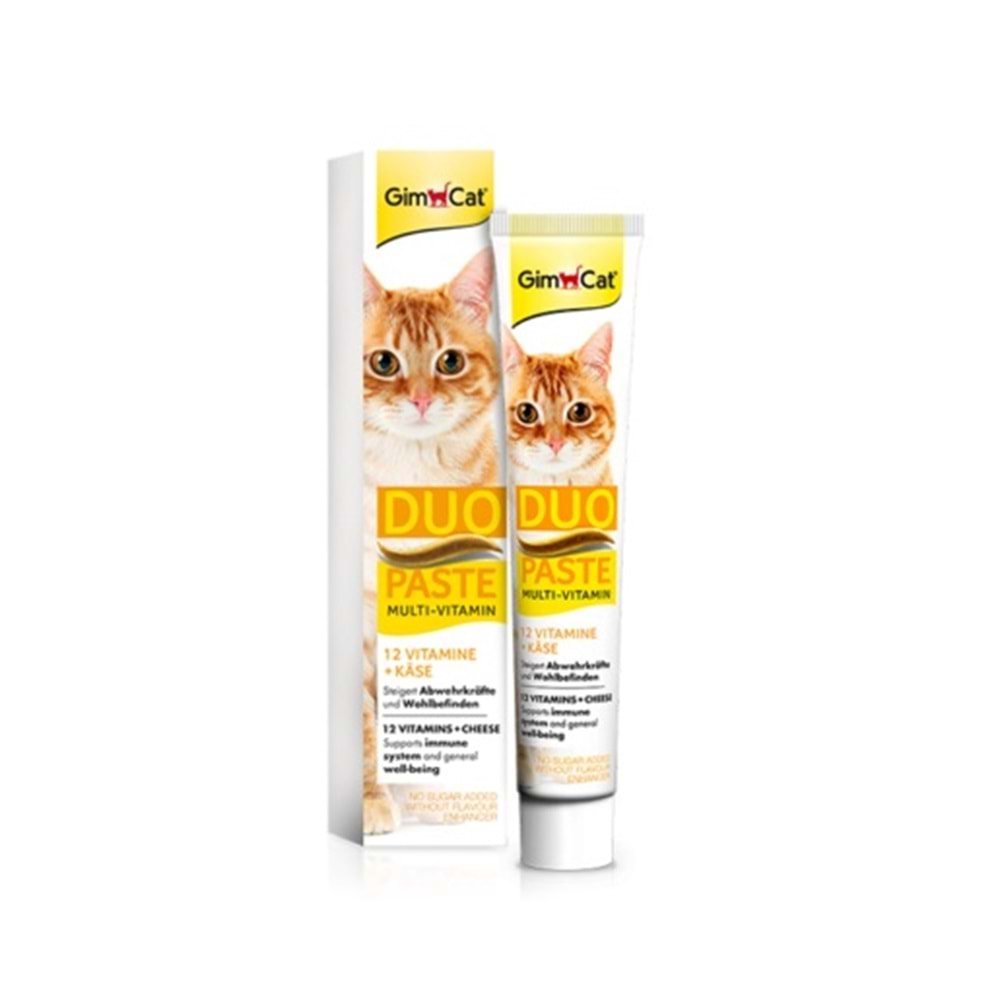 GimCat Duo Paste Peynirli Multi-Vitamin Kedi Macunu 50gr