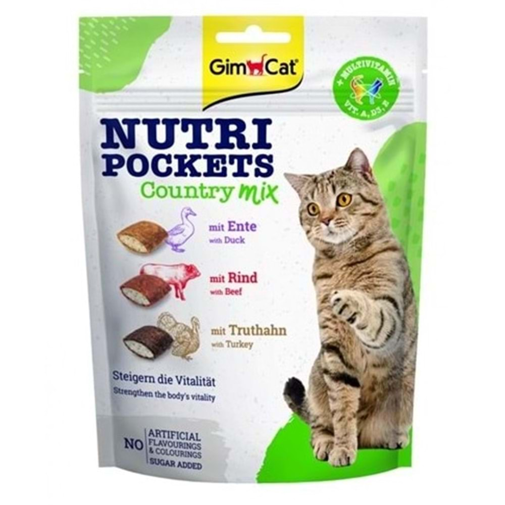 GimCat Nutripockets Kedi Ödülü Country Mix 150Gr