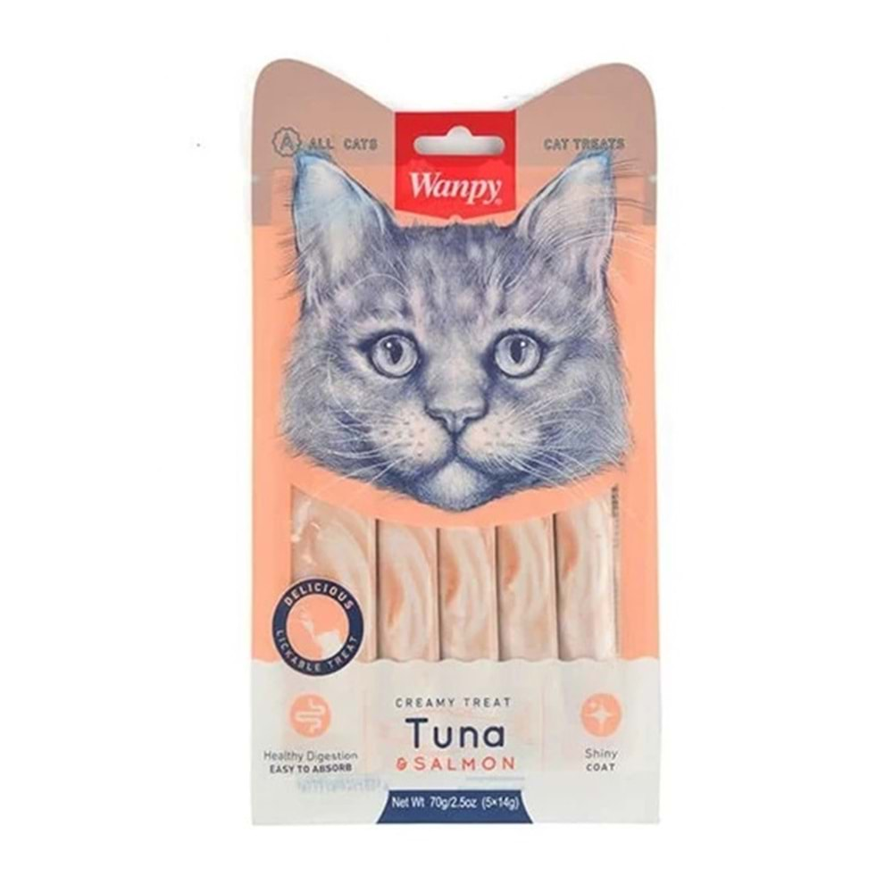 Wanpy Ton ve Somonlu Likit Kedi Ödülü 4x15gr