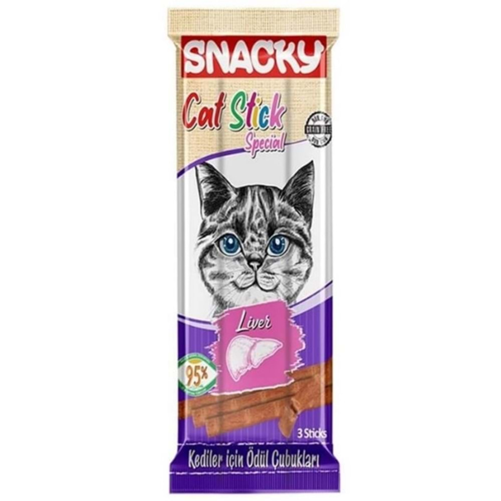 Snacky Ciğerli Stick Kedi Ödülü 3 x 5 gr