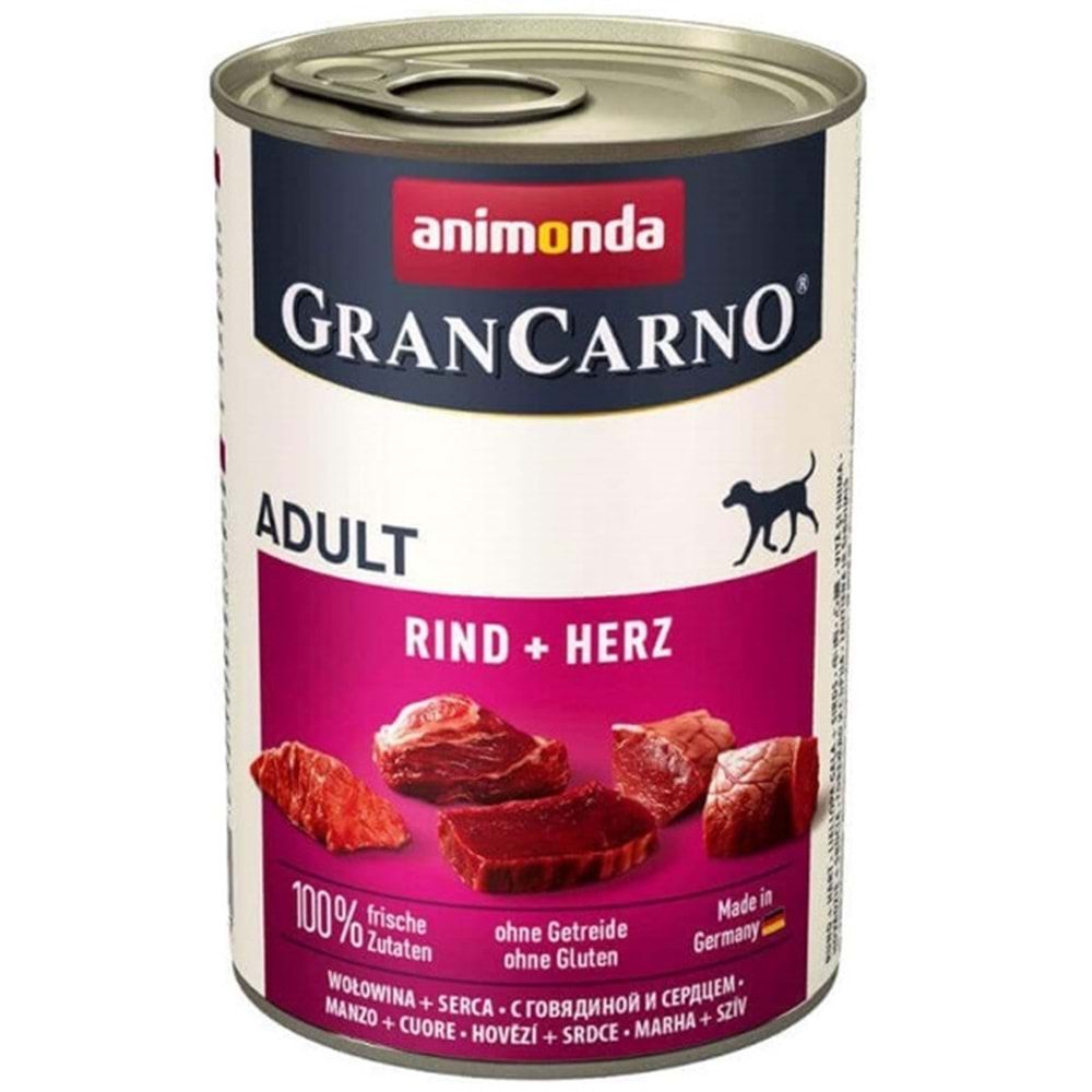 Animonda GranCarno Adult Köpek Konservesi 400 Gr. (Sığır&Yürekli)