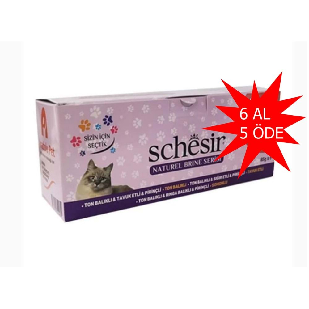 Schesir Naturel Brine Serisi 6lı Paket