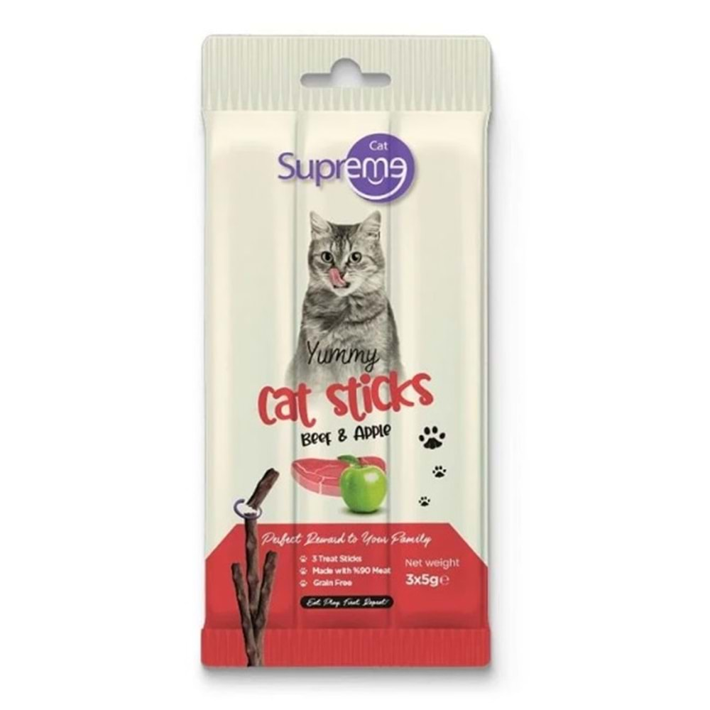 Supreme Cat Kedi Ödül Çubuğu 3X5 Gr. (Sığır&Elma)