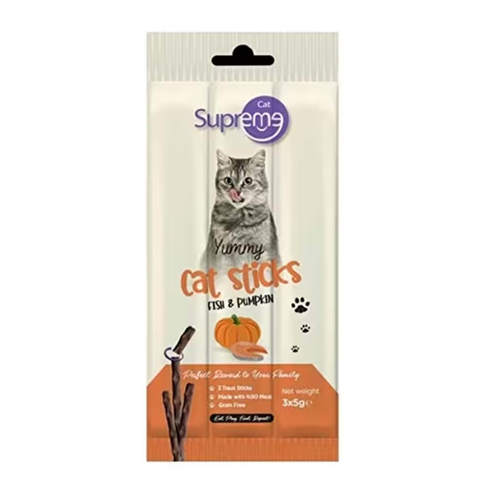 Supreme Cat Kedi Ödül Çubuğu 3x5 Gr. (Ton Balık&Balkabak)