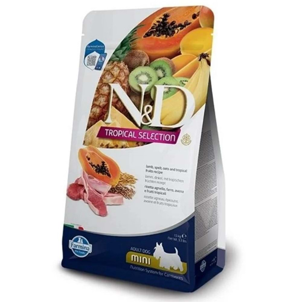 N&D Tropical Small/Mini Adult Köpek Maması 1,5 Kg (Kuzu)