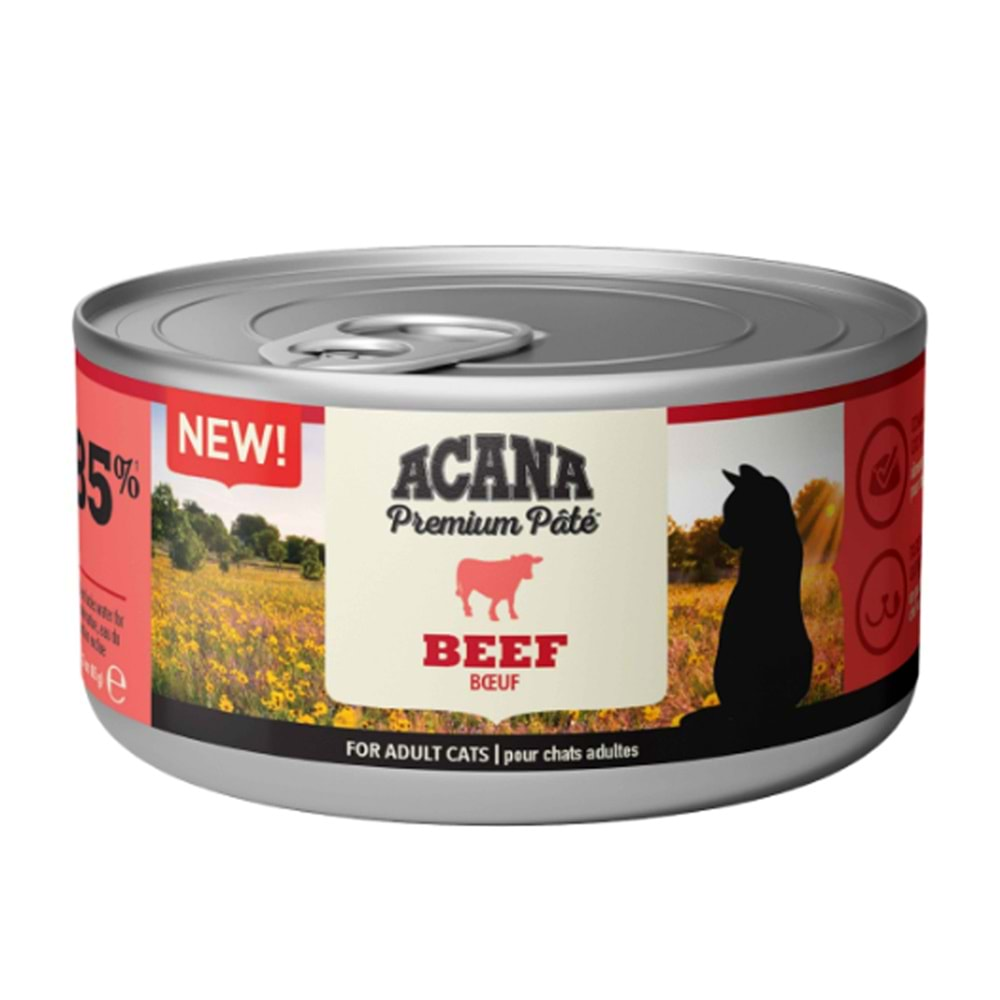 Acana Premium Pate Kedi Konservesi 85 Gr. (Sığır Etli)