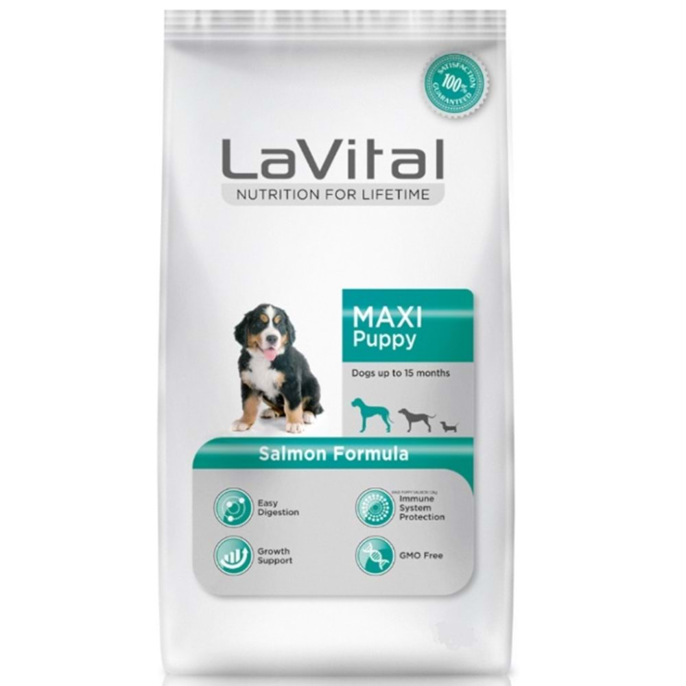 LaVital Maxi Puppy Köpek Maması 15 Kg (Somon)