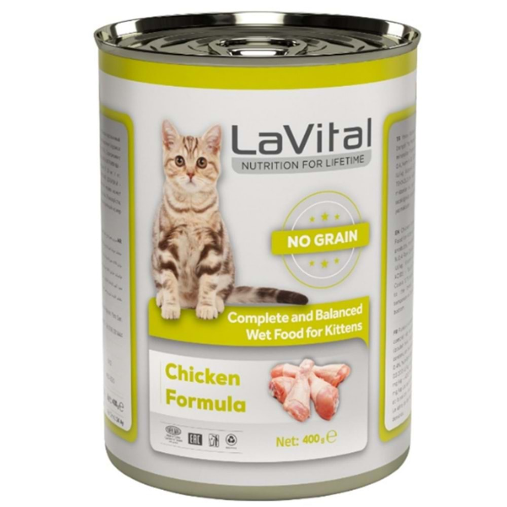 Lavital Kitten Tahılsız Kedi Konservesi (Tavuk)