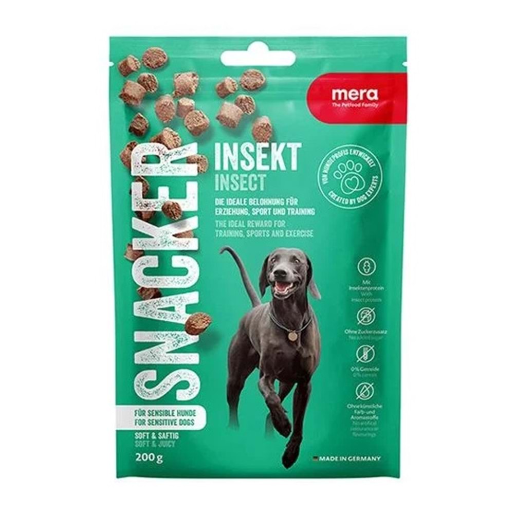 Mera Snacker Tahılsız Insekt Yumuşak Köpek Ödülü 200 Gr. (Larva)