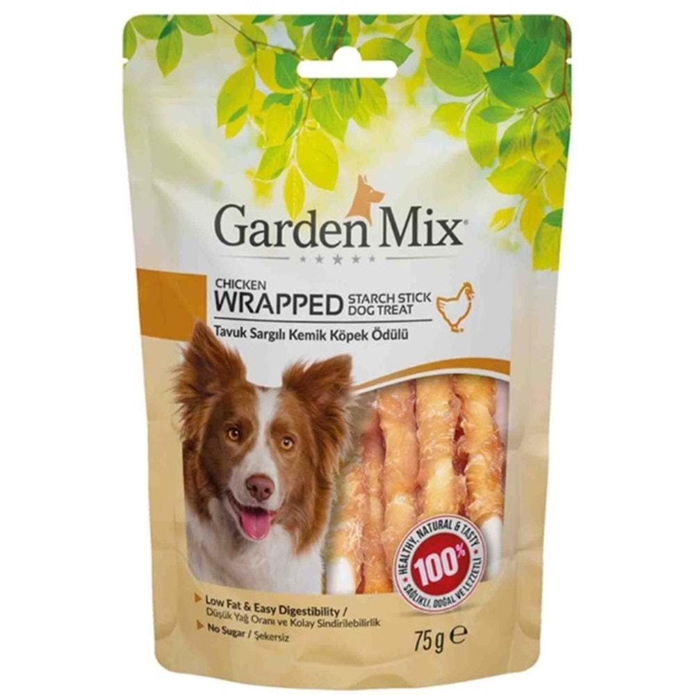 Gardenmix Tavuk Sargılı Kemik Köpek Ödül Maması 75gr