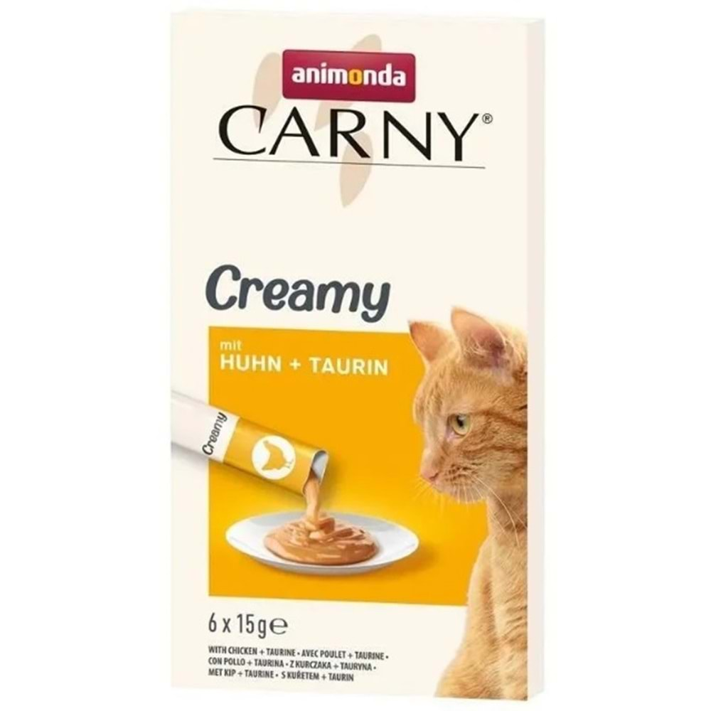 Animonda Snack Carny Tavuk & Taurin Kedi Kreması 6x15 gr