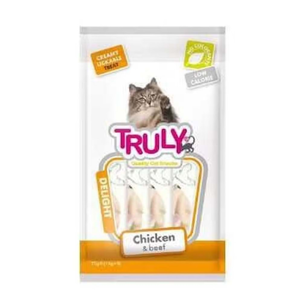 Truly Delight Tavuk ve Dana Etli Krema Kedi Ödül Maması 14gr (5'li)