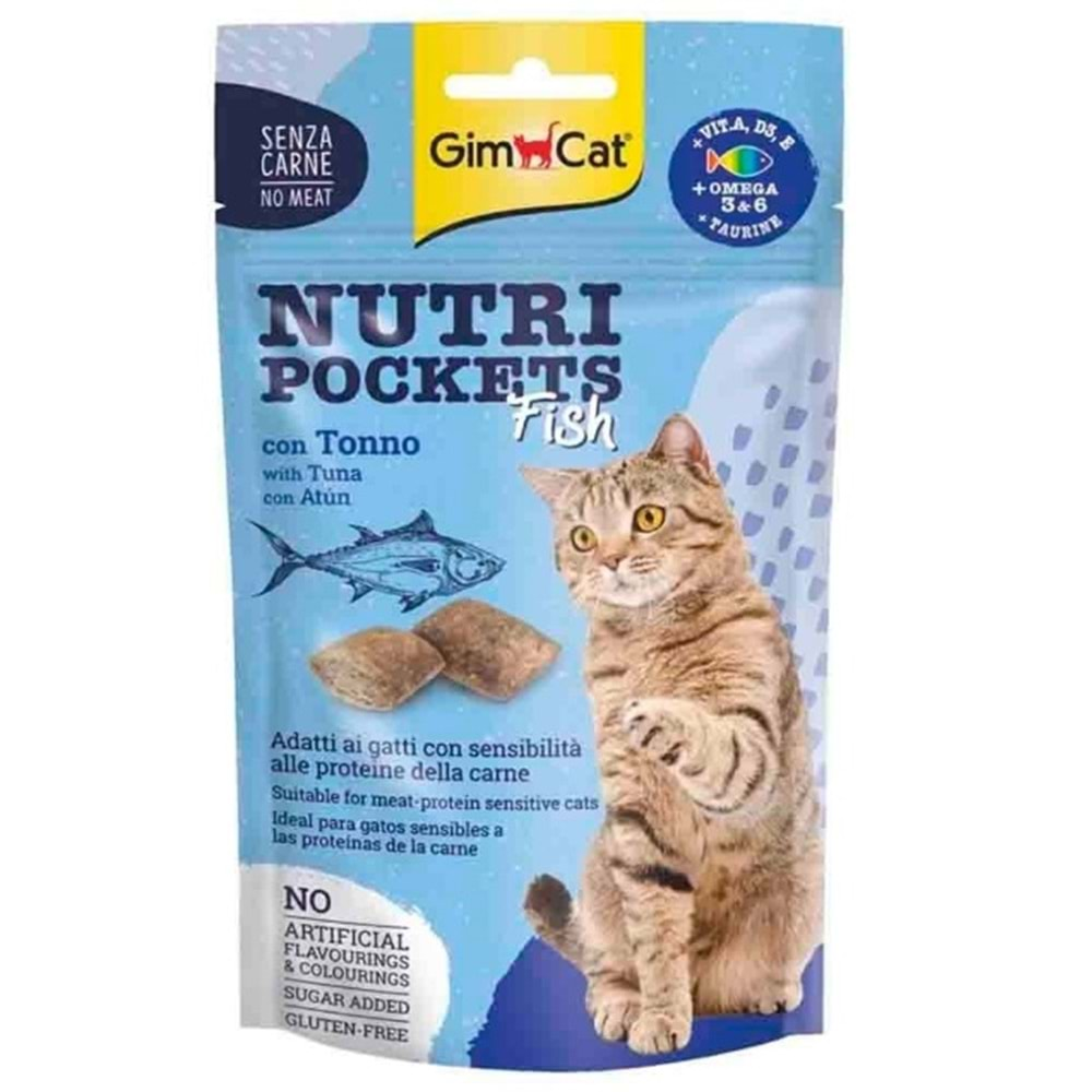 Gimcat Nutri Pockets Ton Balıklı Kedi Ödülü 60gr