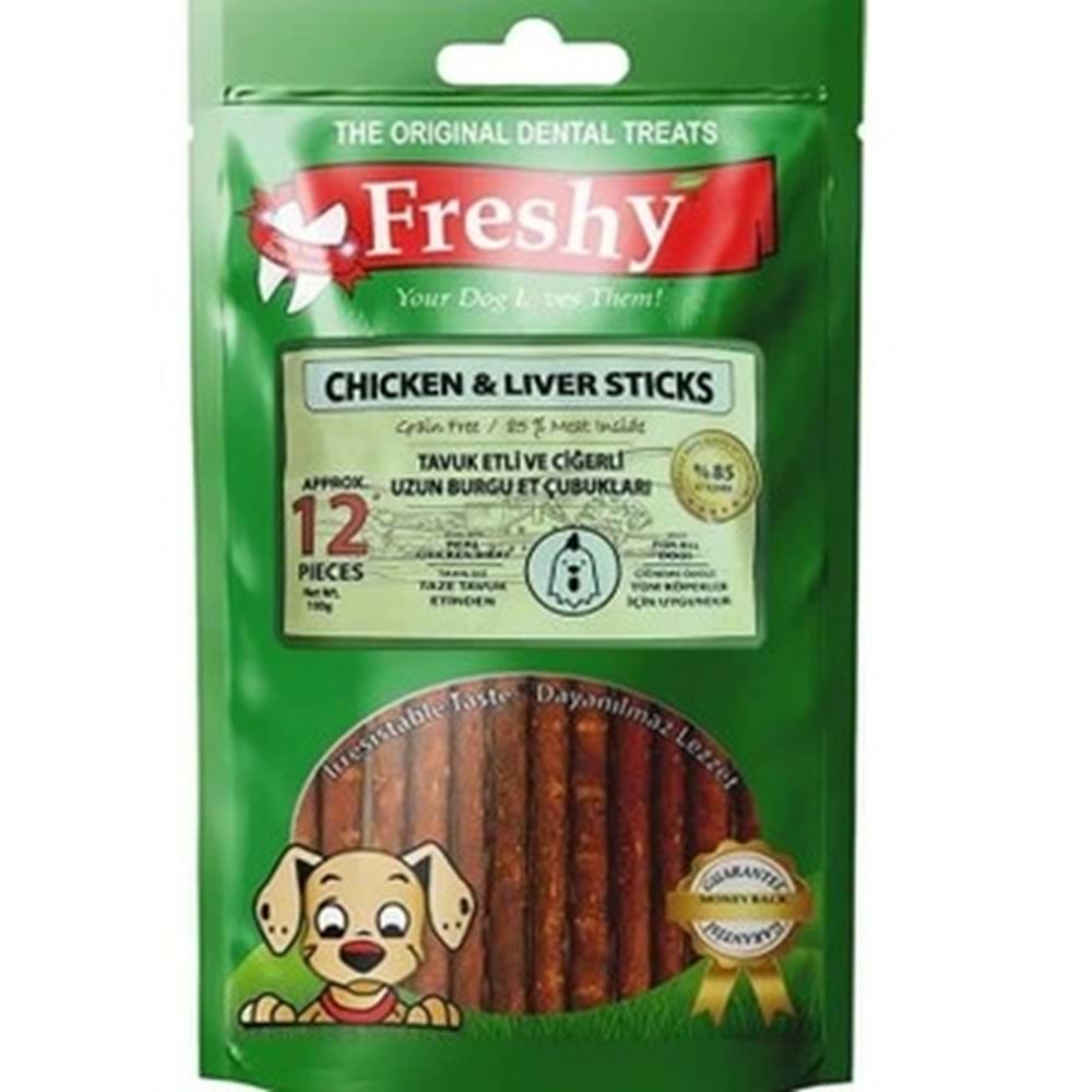 Freshy Tavuk ve Ciğerli Uzun Stick 100 Gr.