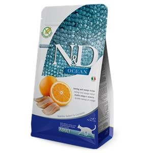 N&D Ocean Tahılsız Adult Kedi Maması 1.5 Kg (Ringa Balığı&Portakal)