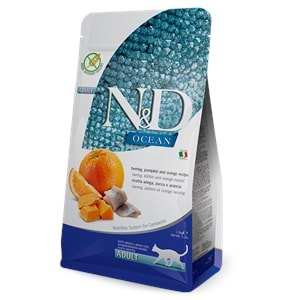 N&D Ocean Balkabaklı Adult Kedi Maması 1.5 Kg (Ringa Balığı-Portakal)