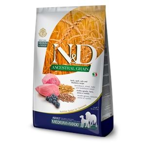 N&D D.Tahıllı M/Maxi Adult Köpek Maması 2,5 Kg (Kuzu&Yaban Mersini)