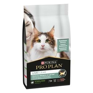 Pro Plan LiveClear Kısırlaştırılmış Kediler için Somonlu Kedi Maması 1,4 Kg