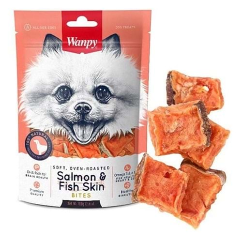 Wanpy Salmon Fish Skin Bites 100 gr