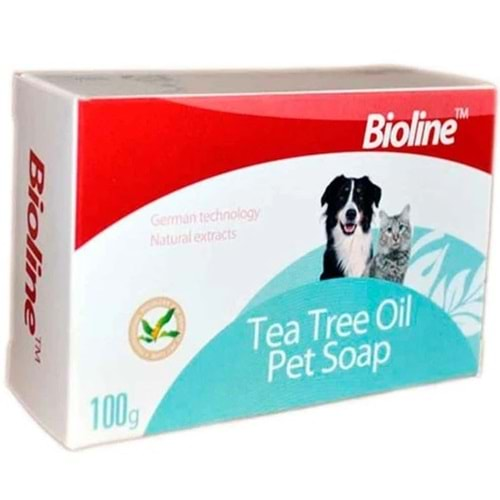 Bioline Kedi Köpek İçin Çay Ağacı Özlü Banyo Sabunu 100 gr