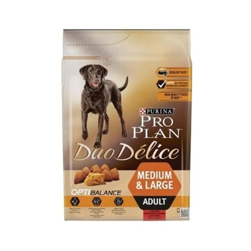 Pro Plan Duo Delice M/L Adult Köpek Maması 2.5 Kg (Biftek)