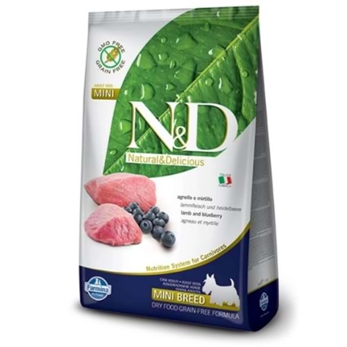 N&D Tahılsız S/Mini Adult Köpek Maması 2,5 Kg (Kuzu&Yaban Mersini)