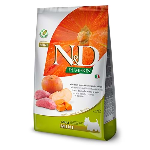 N&D Balkabaklı S/Mini Adult Köpek Maması 2,5 Kg (Yaban Domuzu&Elma)