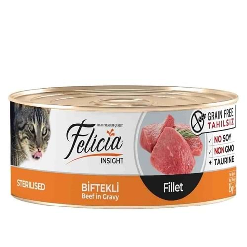 Felicia Sterilised Fileto Konserve 85 Gr. (Biftekli)