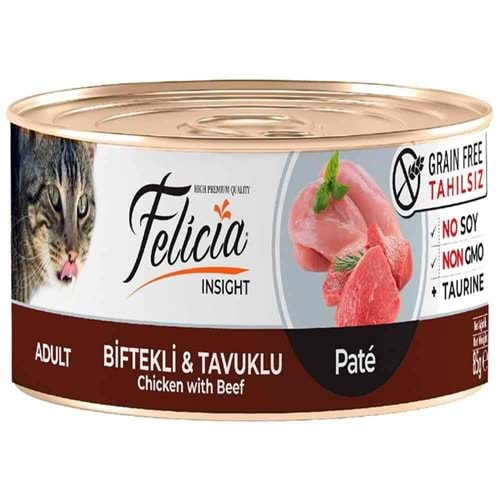 Felicia Adult Pate Konserve 85 Gr. (Biftekli & Tavuklu)