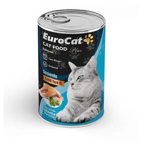 Eurocat Kedi Konservesi Somonlu 415gr