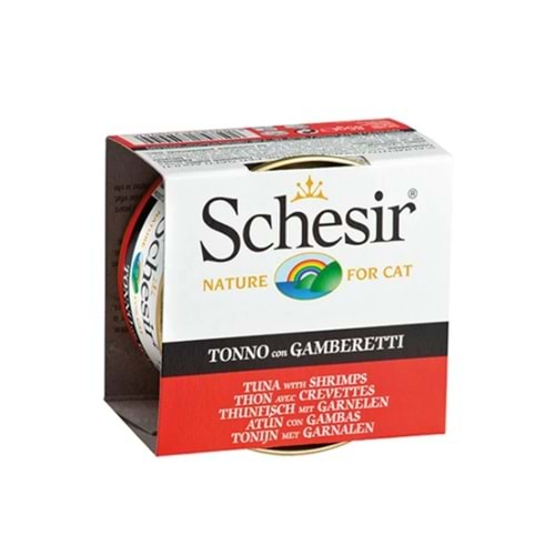 Schesir Ton Balıklı Karidesli Jöleli Kedi Konservesi 85 Gr