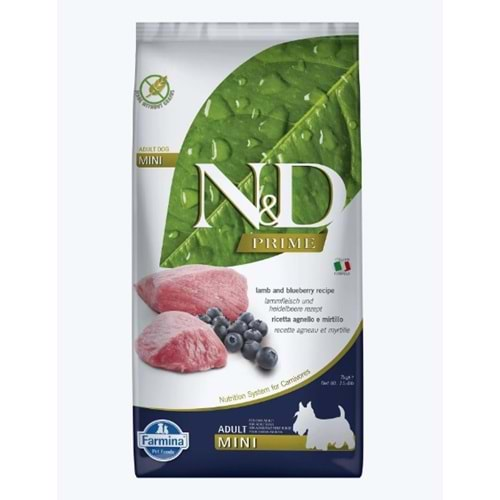 N&D Tahılsız S/Mini Adult 7 Kg (Kuzu&Yaban Mersini)